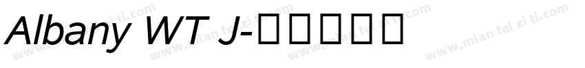 Albany WT J字体转换